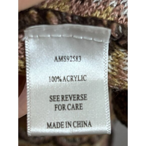 Alison Andrews Sweater Women M Pink Striped Western Boho Aztec Chevron Floral - Picture 11 of 11